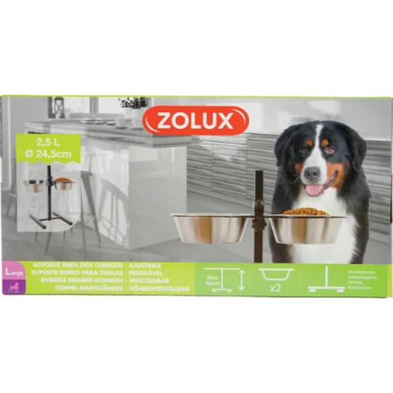 Zolux - Support Réglable 2 Bols Inox pour chien - Zolux - Image 8