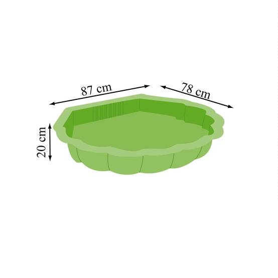 Bac à sable et piscine pour enfants 2 en 1, forme de coquillage, vert, 110 cm, modèle 2075. - Pologne, Produits Neufs - Plate-forme de vente en gros | B2B Bac à sable et piscine pour enfants 2 en 1, forme de coquillage, vert, 110 cm, modèle 2075. - Pologne, Produits Neufs - Plate-forme de vente en gros | B2B