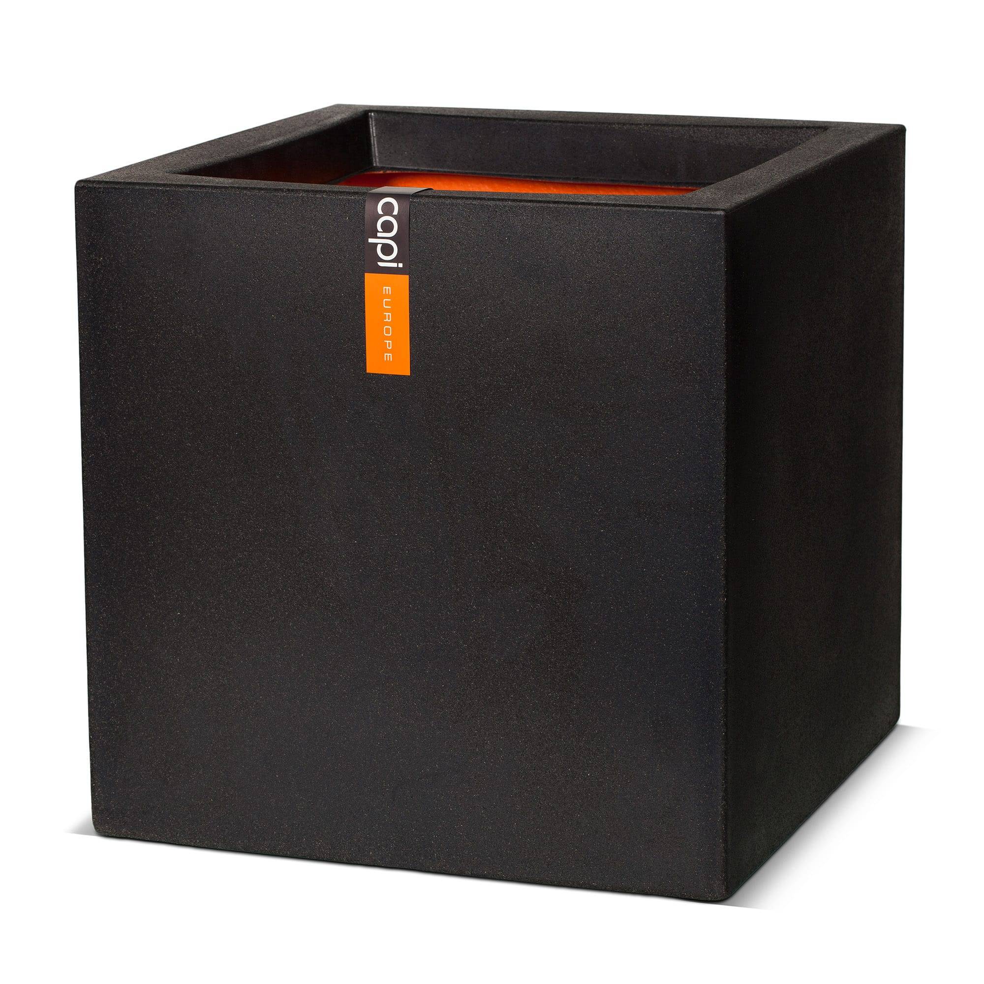 Pot De Fleurs Urban Smooth Plastique Noir 30x30x30 cm - CAPI