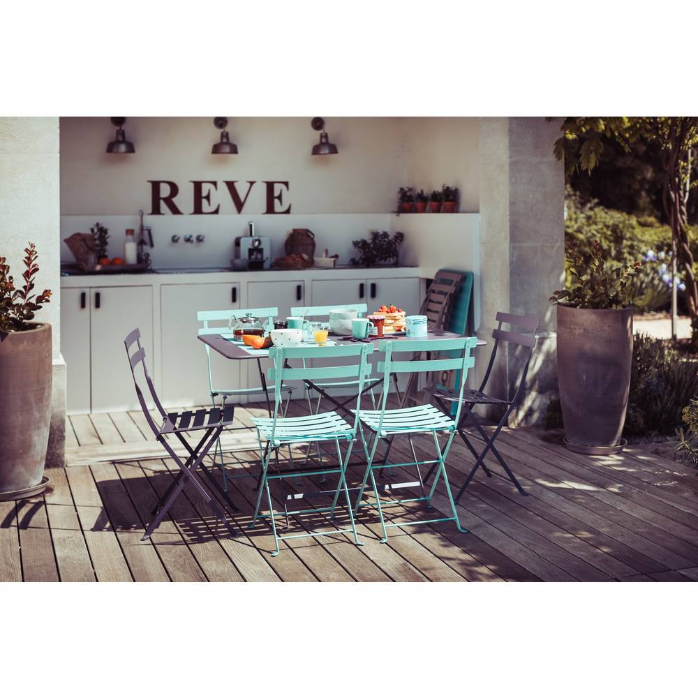 Fermob - Table de jardin rectangulaire pliante acier carbone 6 personnes Bistro Fermob - Image 3