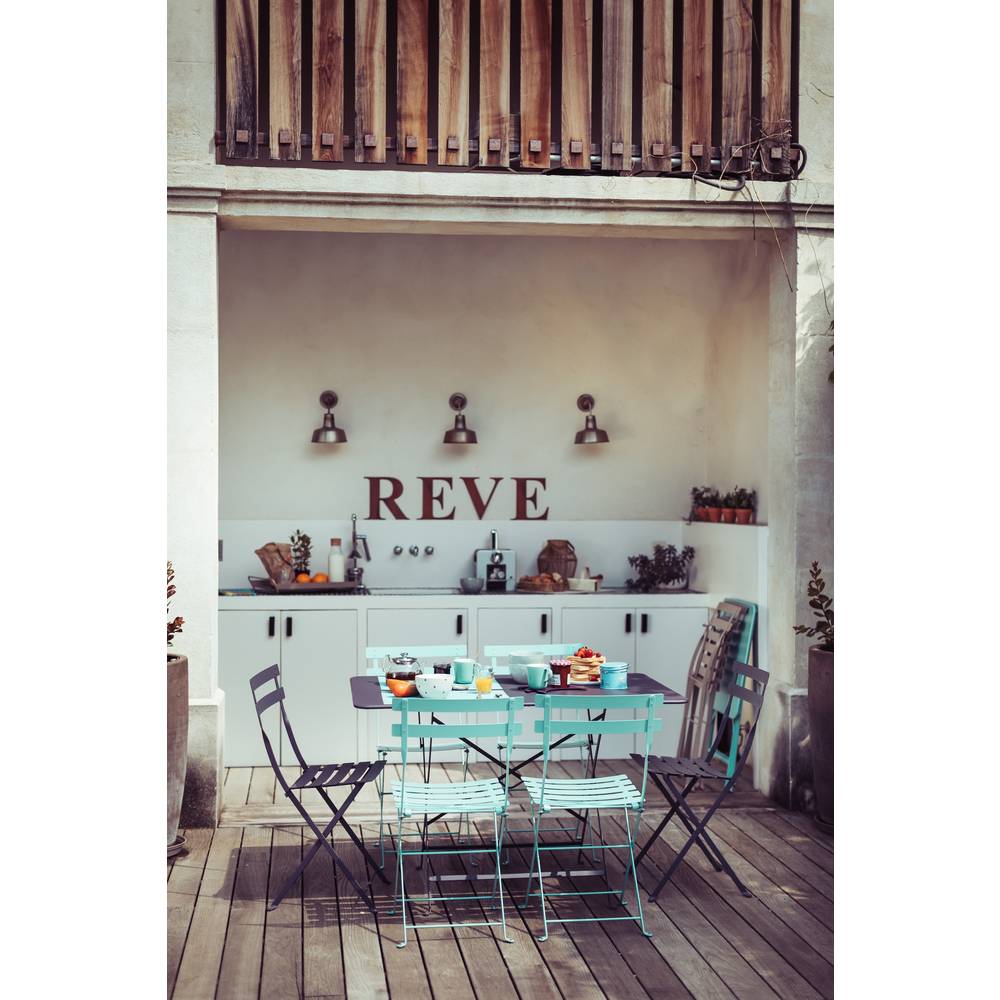 Fermob - Table de jardin rectangulaire pliante acier carbone 6 personnes Bistro Fermob - Image 5