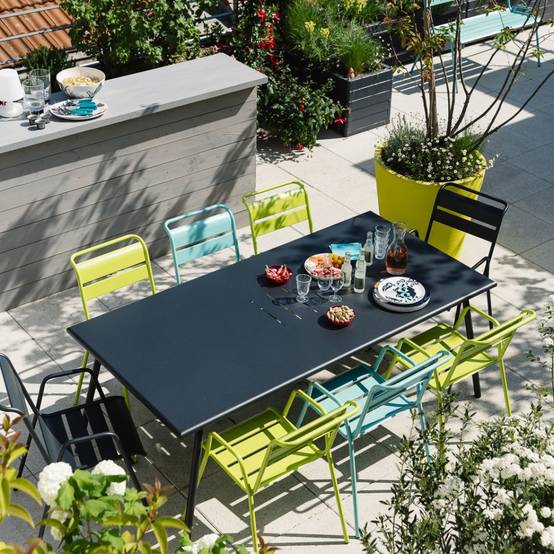 Fermob - Fauteuil de jardin acier carbone bridge Monceau Fermob - Image 4