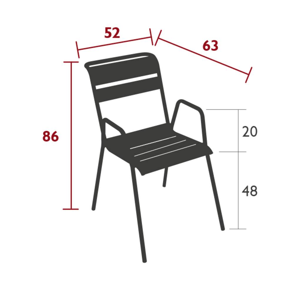Fermob - Fauteuil de jardin acier carbone bridge Monceau Fermob - Image 10