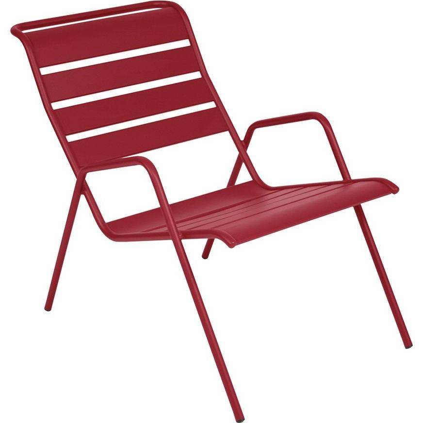 Fermob - Fauteuil de jardin bas acier piment Monceau Fermob - Image 1