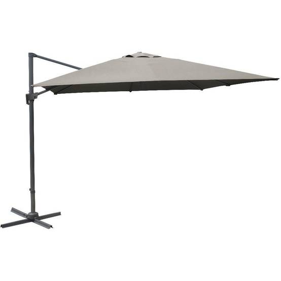Parasol déporté aluminium 3x3 m taupe - Image 2