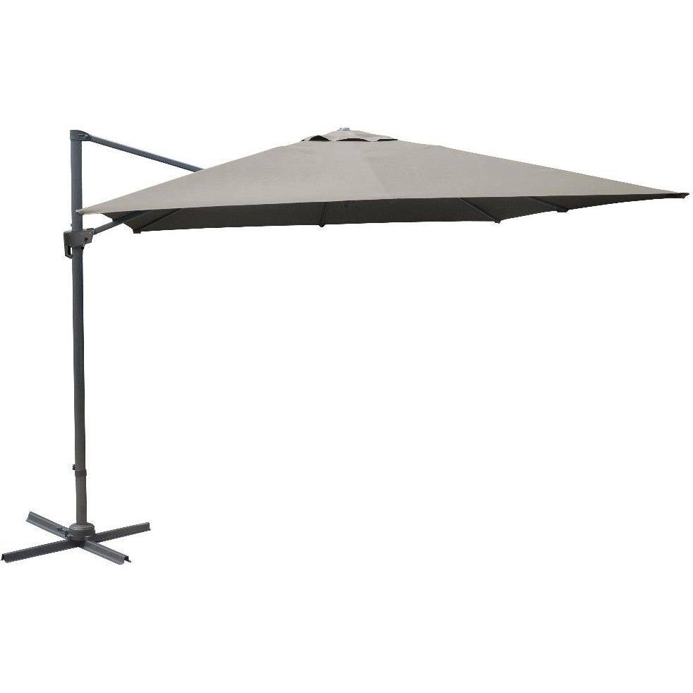 Parasol déporté aluminium 3x3 m taupe - Image 2