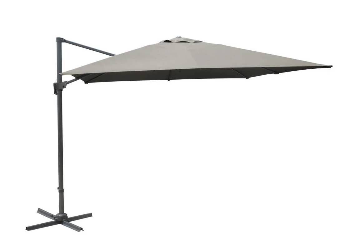 Parasol déporté aluminium 3x3 m taupe - Image 3