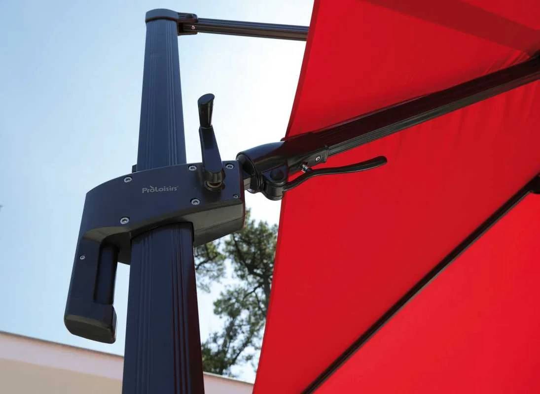 Parasol déporté aluminium 3x3 m taupe - Image 6