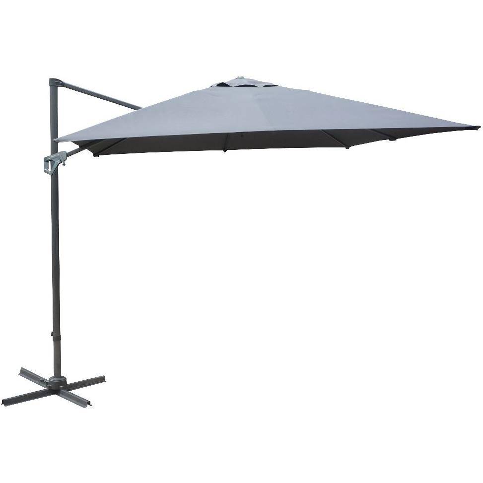 Parasol déporté - orientable à rotation 360° Aluminium Taupe 3 m