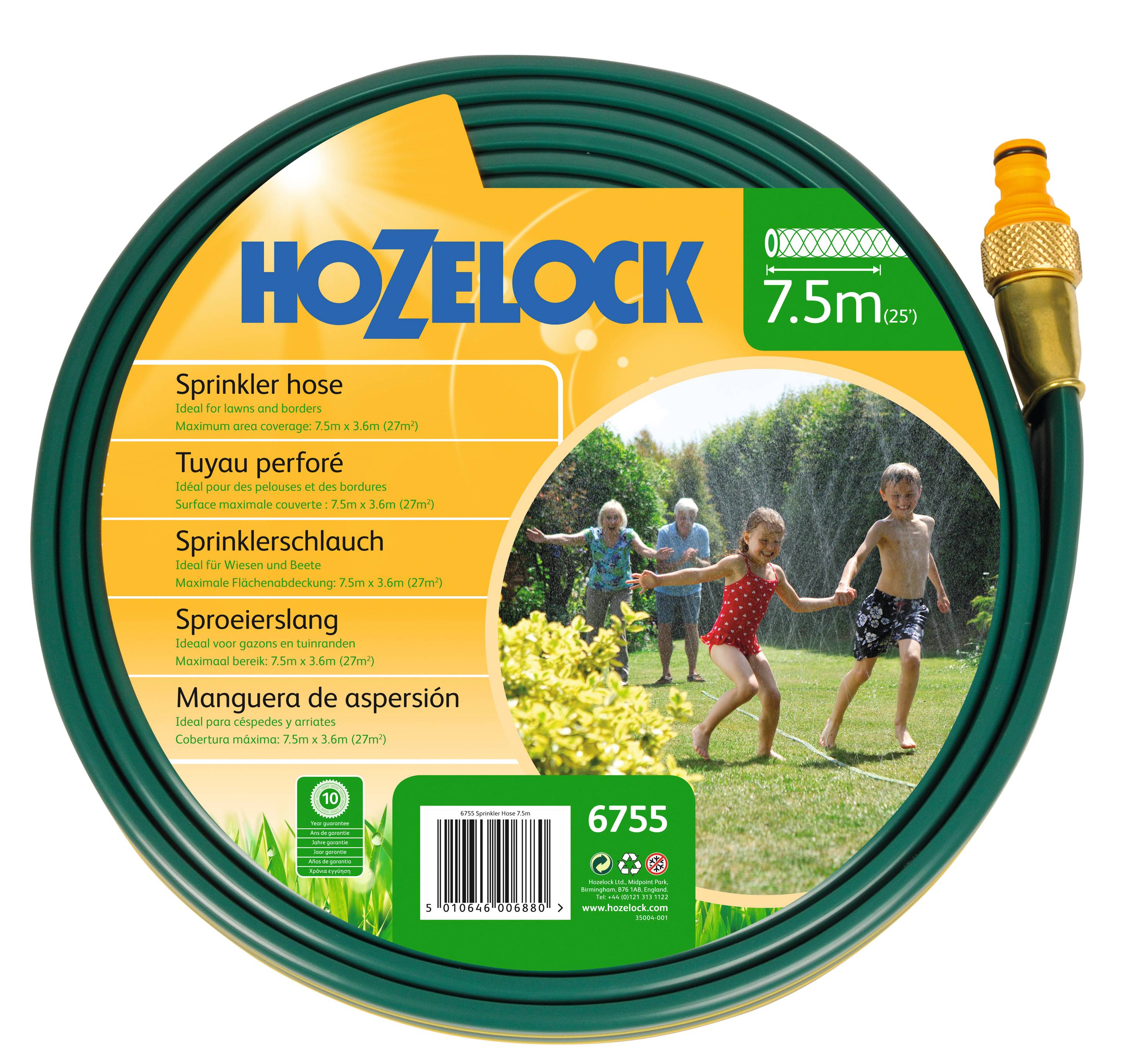Tuyau d'arrosage plat perforé PVC 7,5m – HOZELOCK - Image 1