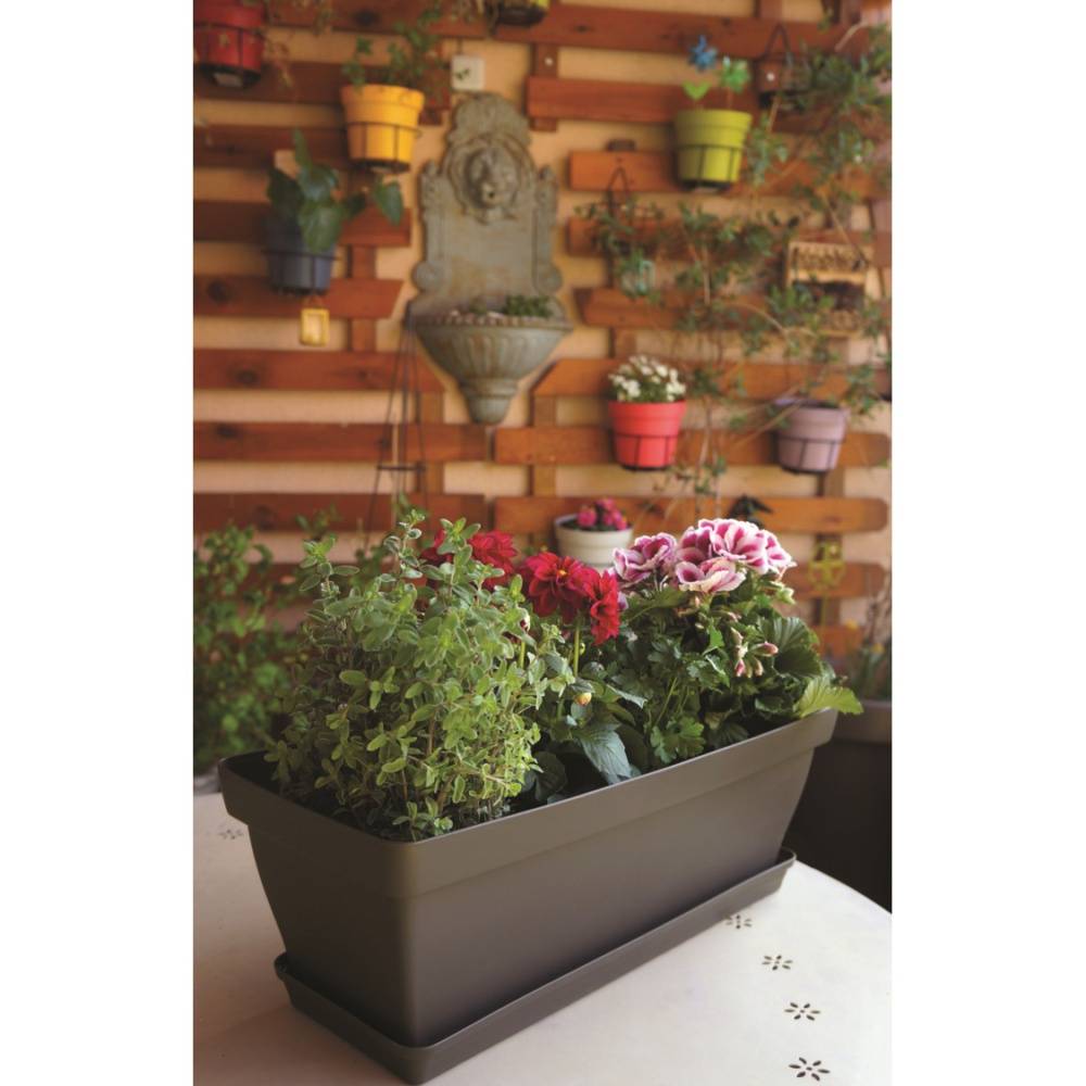 Poétic - Soucoupe jardinière Roméo Taupe – POETIC - Image 1
