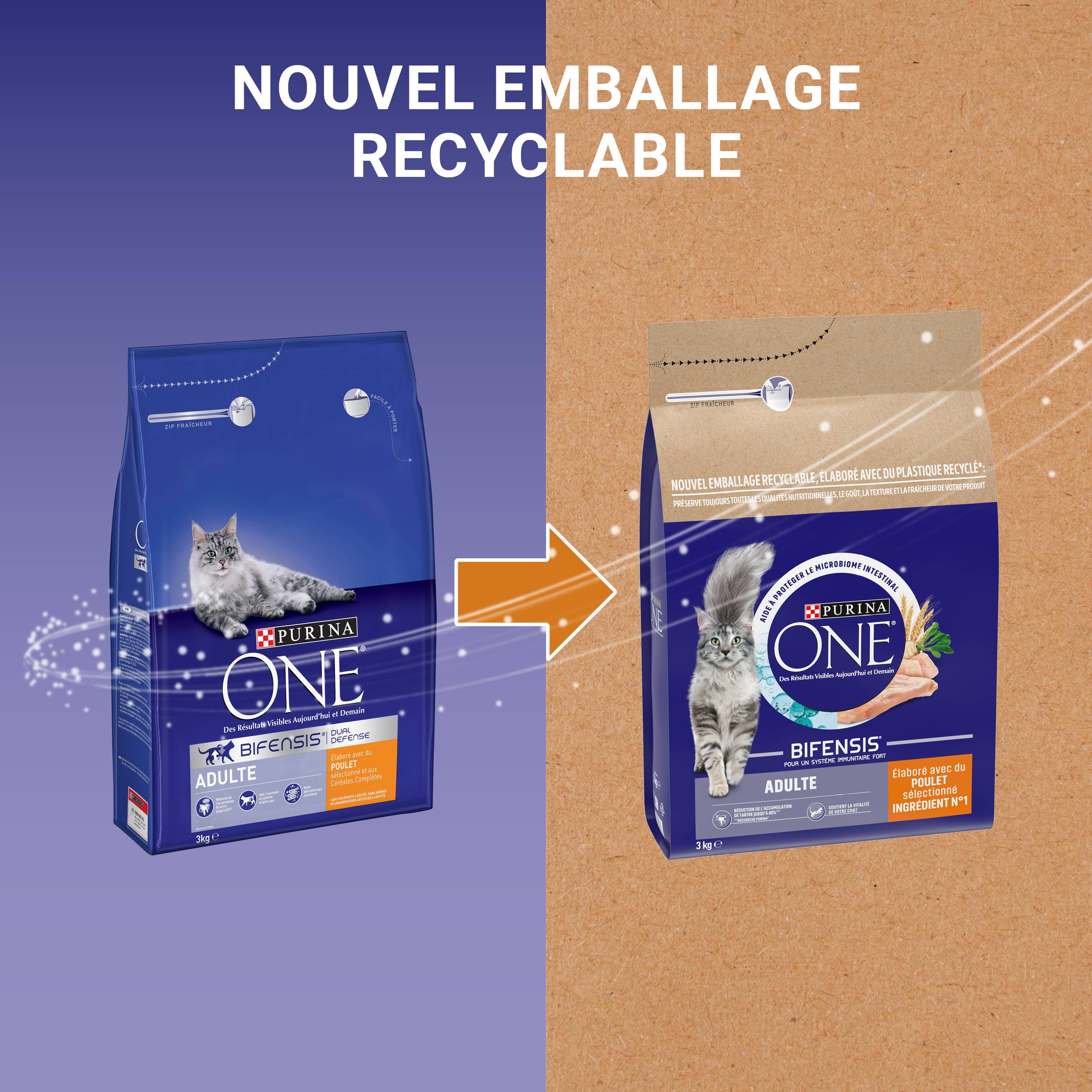 Purina One - Croquettes chat Adulte Poulet 3 kg - PURINA ONE - Image 5