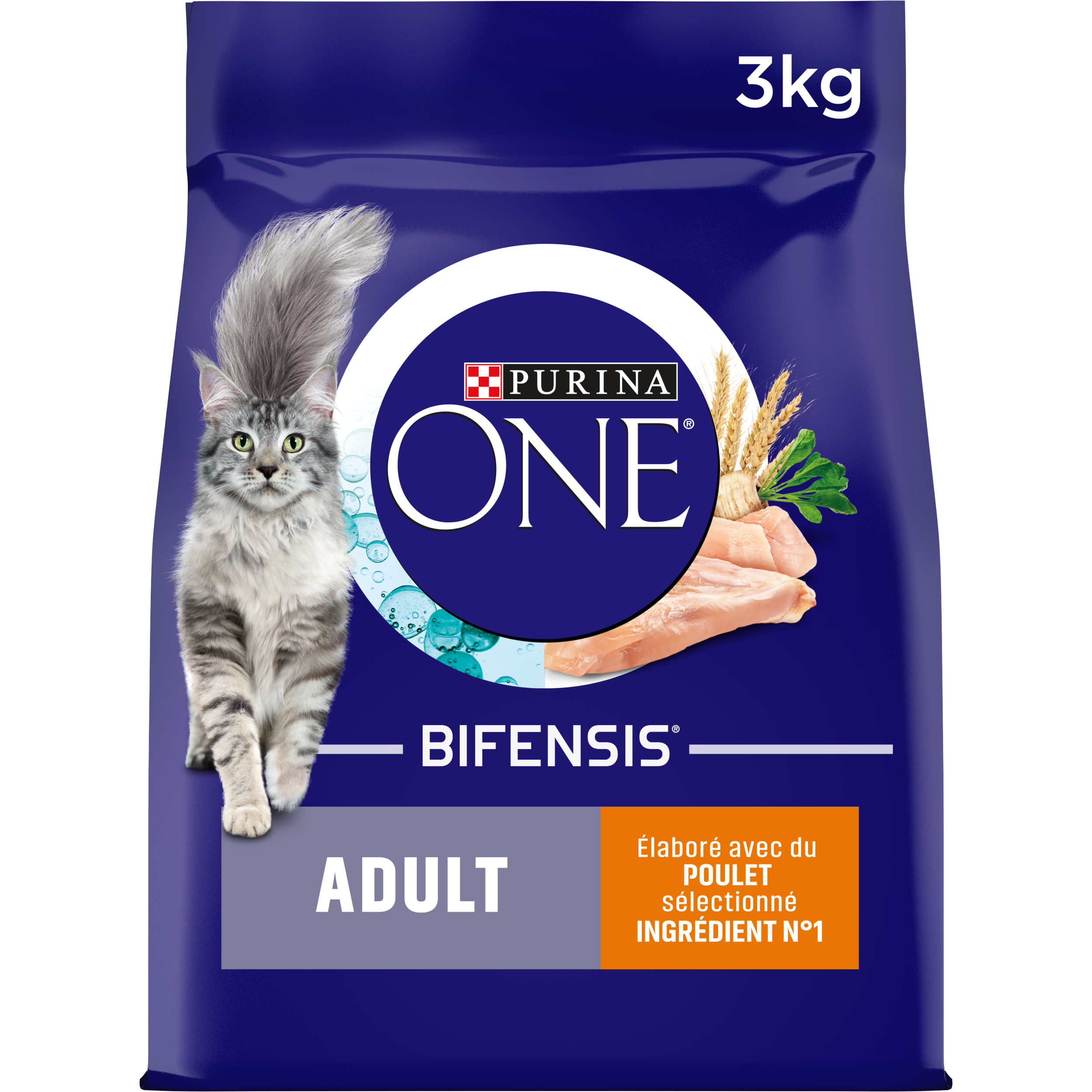 Purina One - Croquettes chat Adulte Poulet 3 kg - PURINA ONE - Image 1
