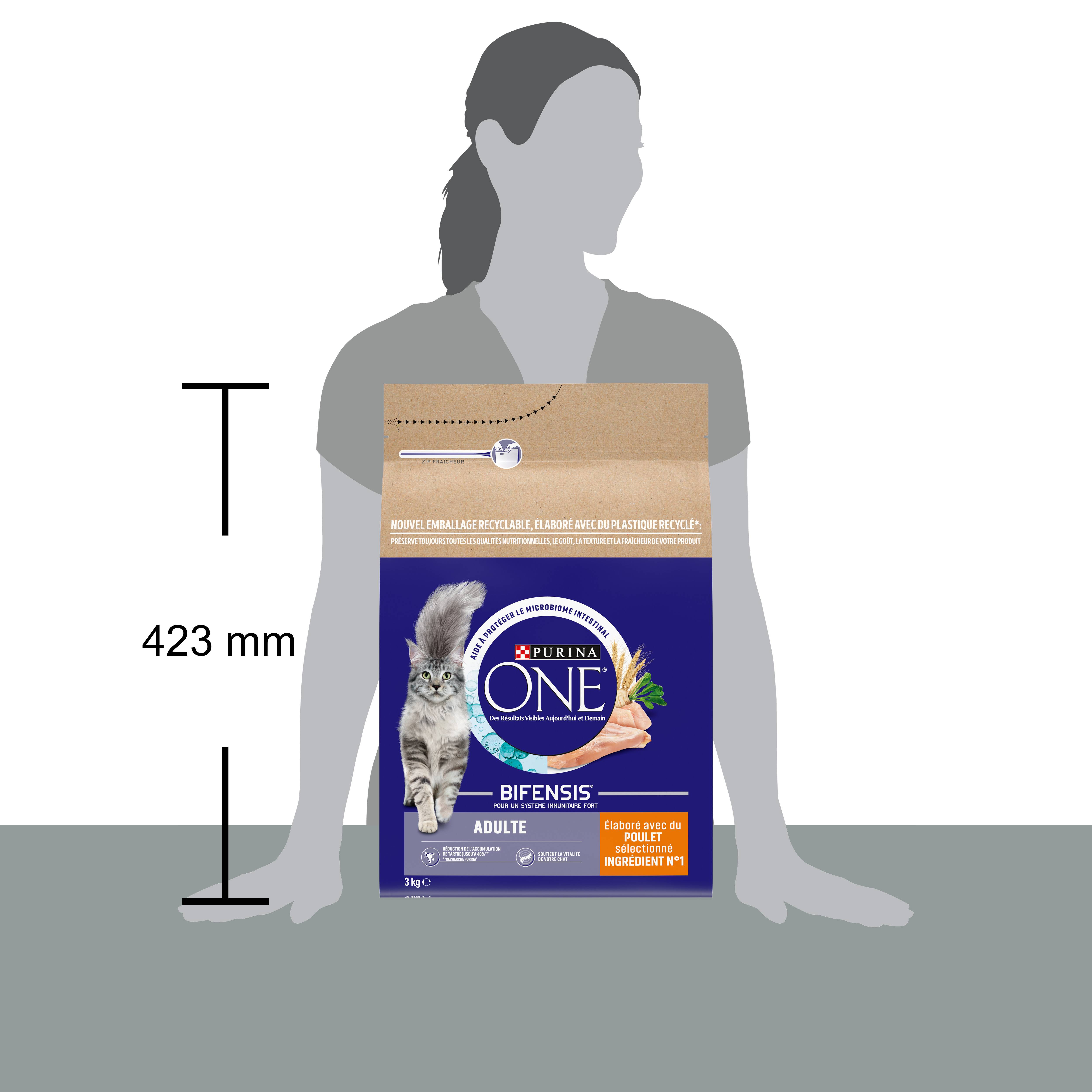 Purina One - Croquettes chat Adulte Poulet 3 kg - PURINA ONE - Image 8