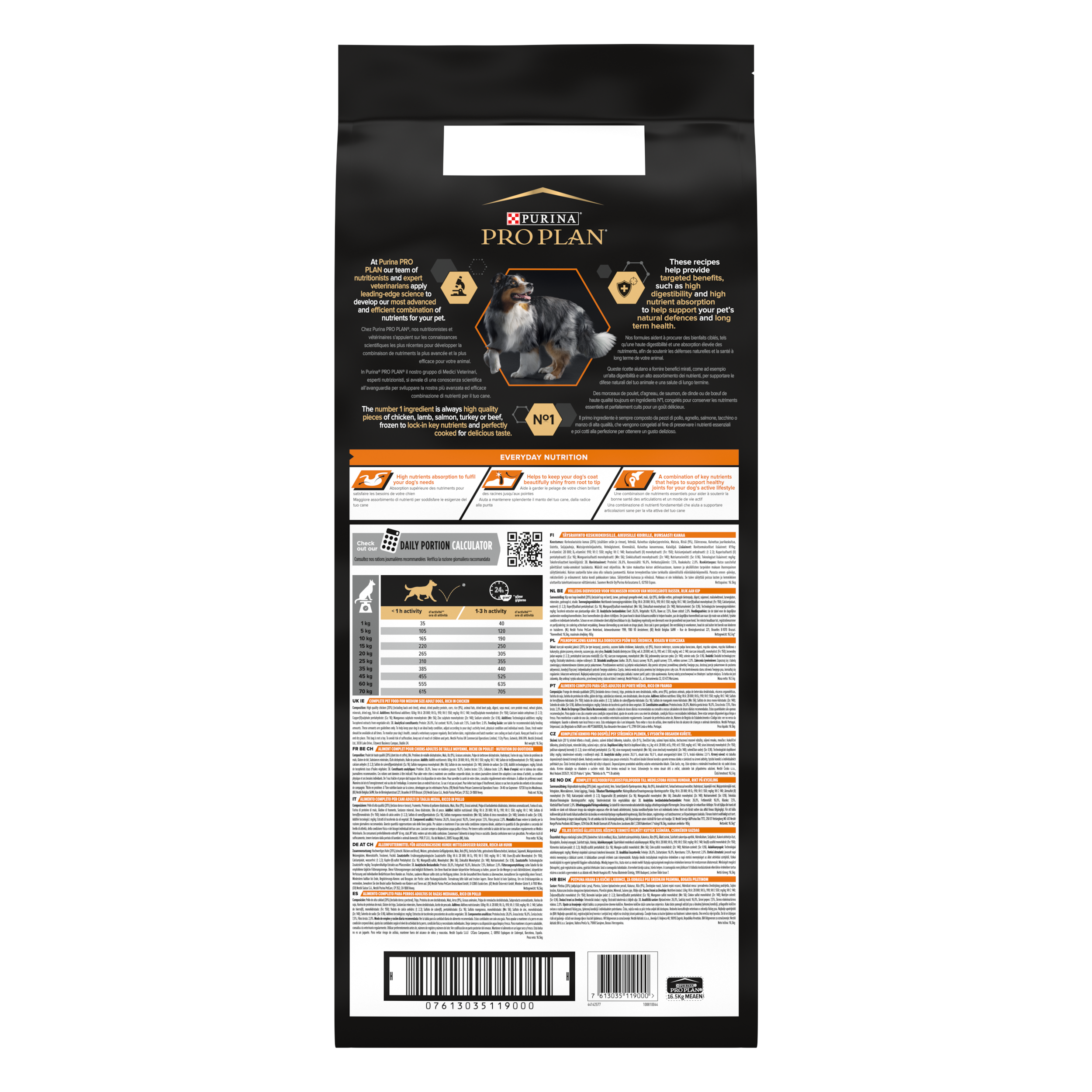 Purina Pro Plan - Croquettes chien Adulte Medium OptiBalance 14KG + 2,5KG gratuits - PRO PLAN - Image 2