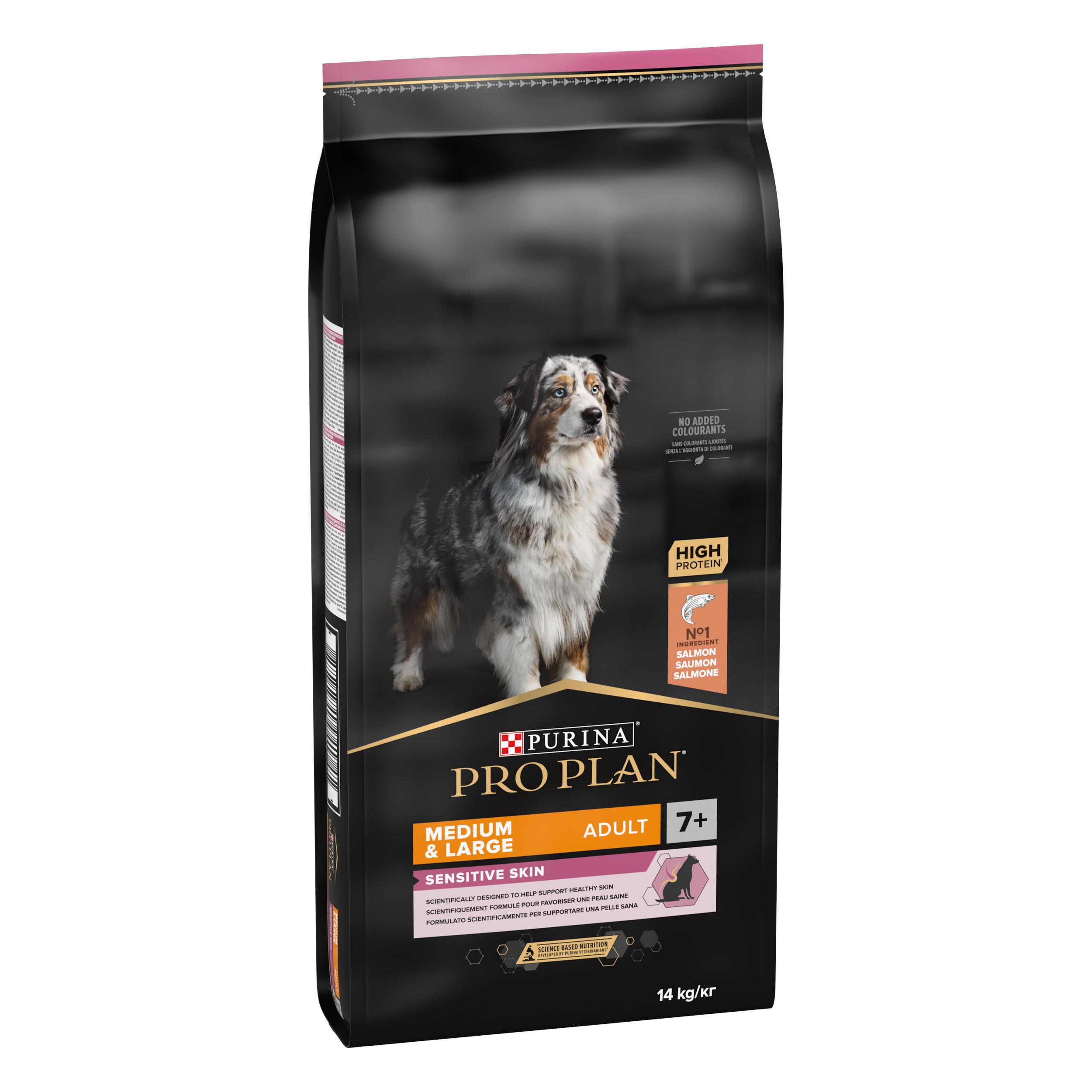 Purina Pro Plan - Croquettes chien Medium Adulte 7+ Sensitive Skin Saumon 14 kg - PRO PLAN - Image 1
