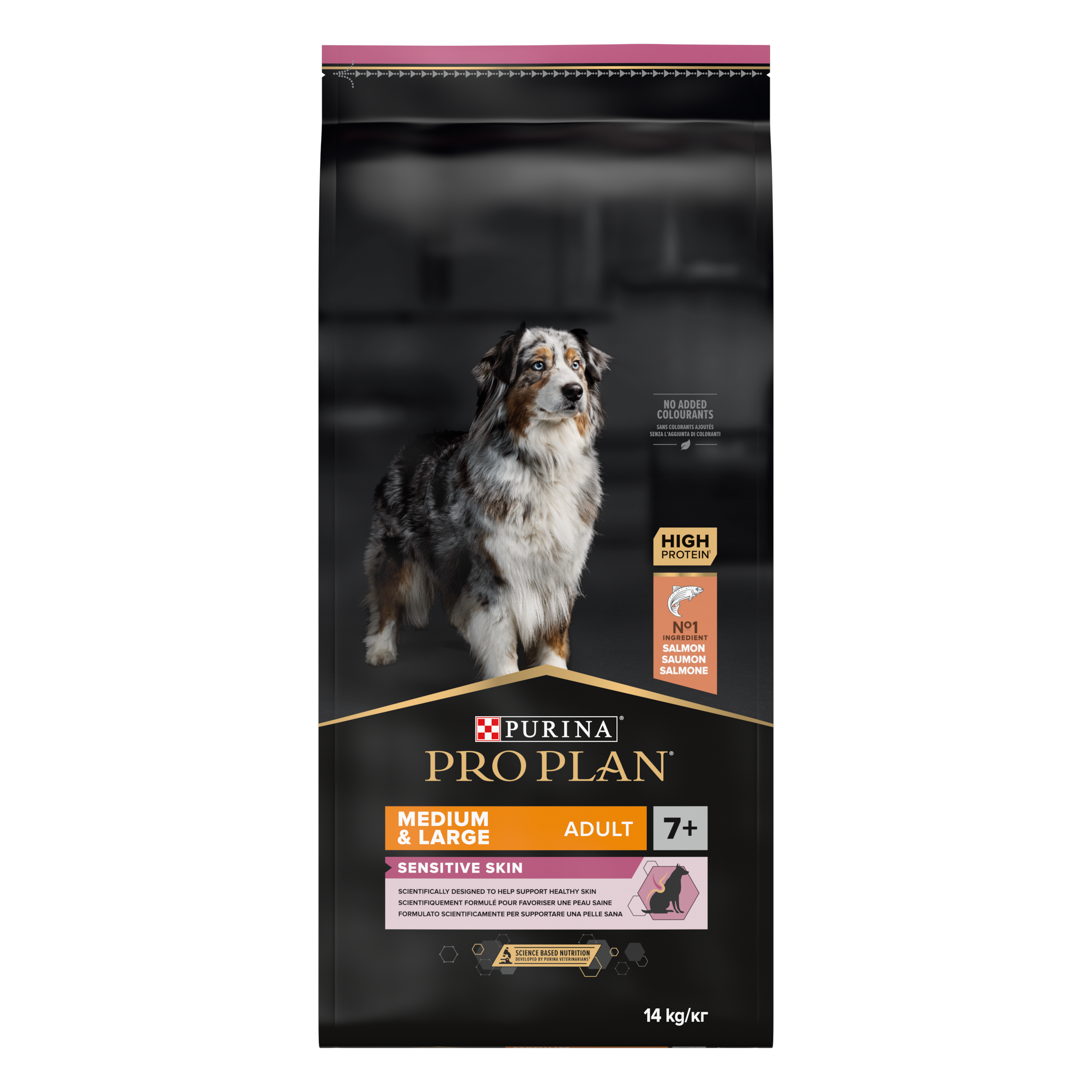Purina Pro Plan - Croquettes chien Medium Adulte 7+ Sensitive Skin Saumon 14 kg - PRO PLAN - Image 9