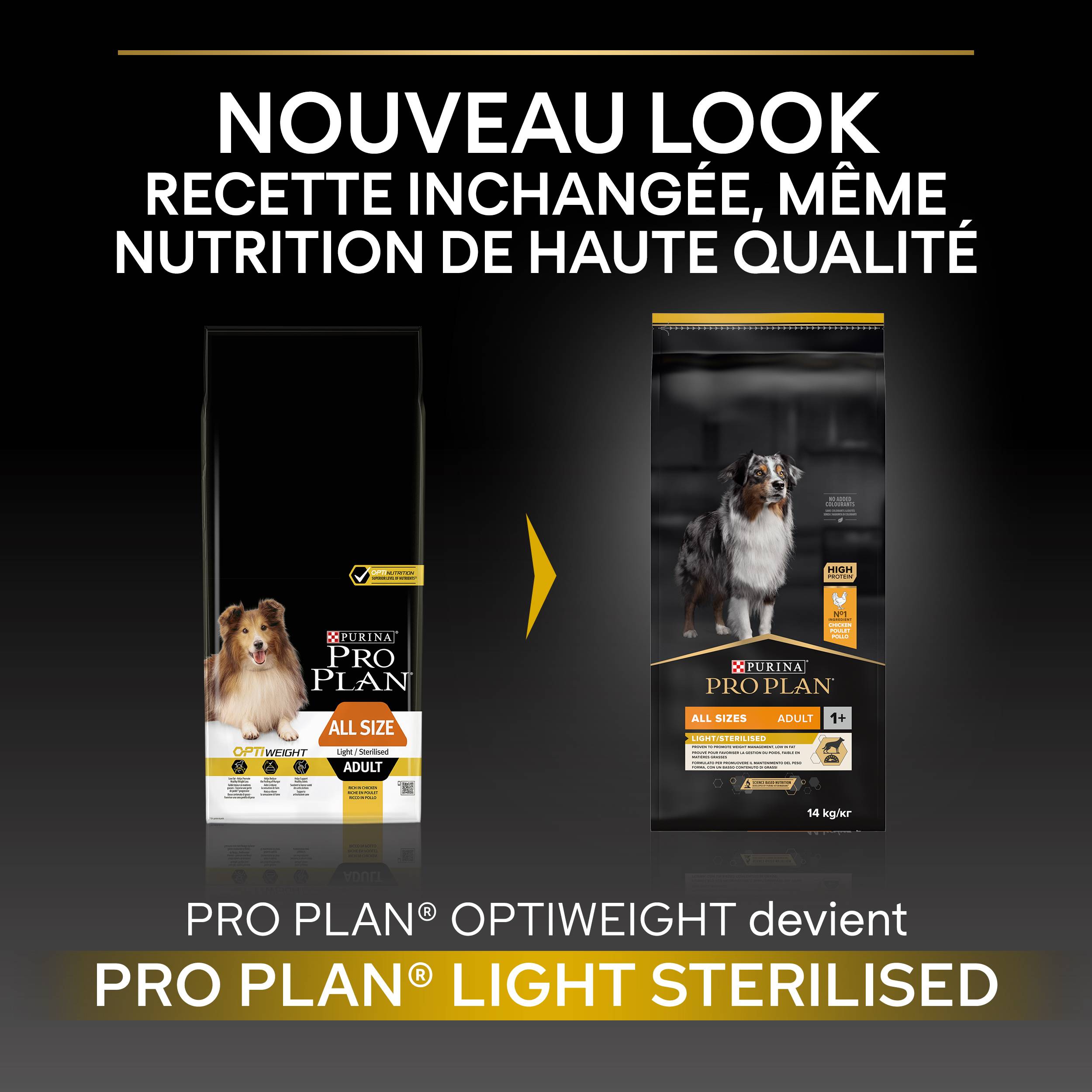 Purina Pro Plan - Croquettes chien Adulte Light Stérilisé Poulet 3 kg - PRO PLAN - Image 2
