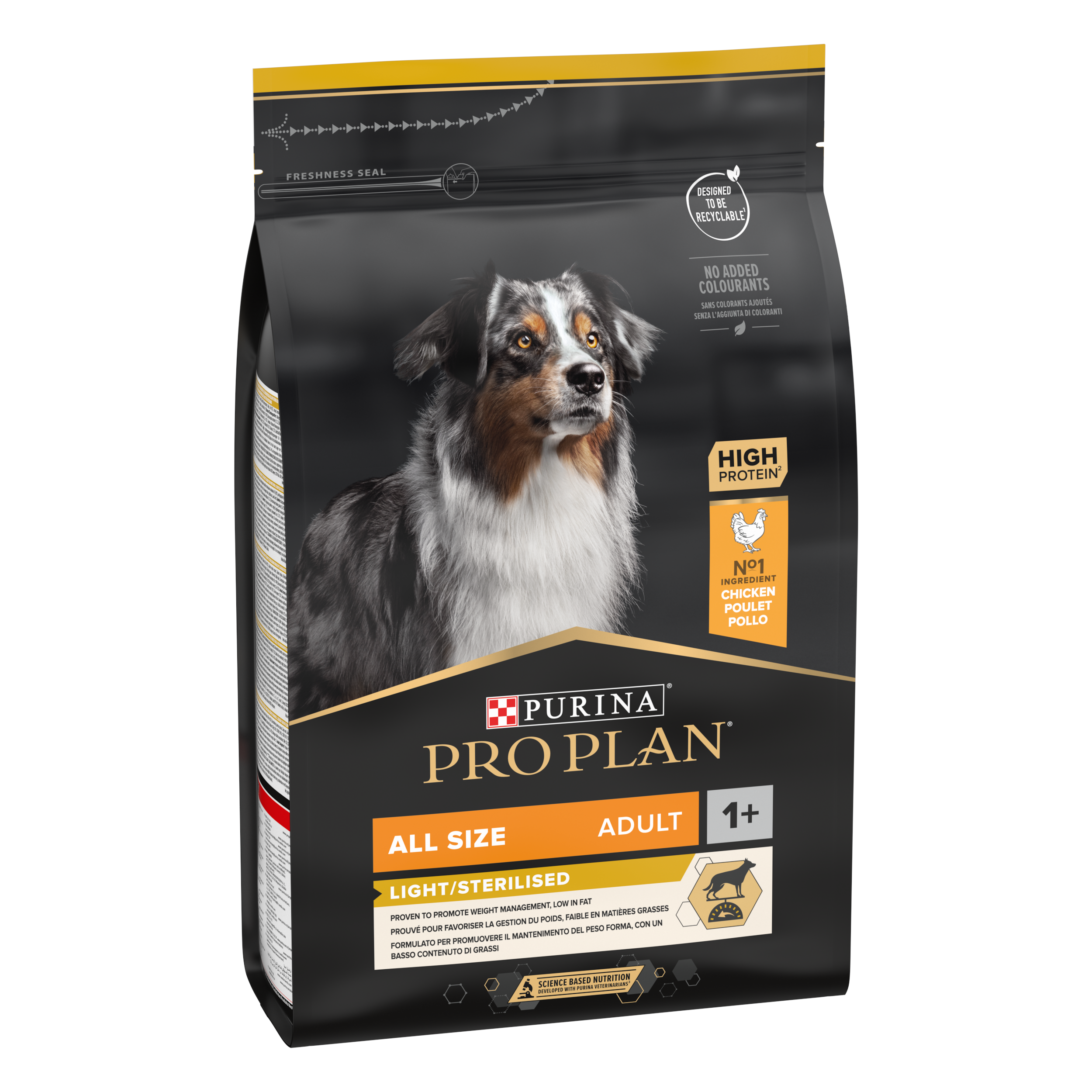 Purina Pro Plan - Croquettes chien Adulte Light Stérilisé Poulet 3 kg - PRO PLAN - Image 1
