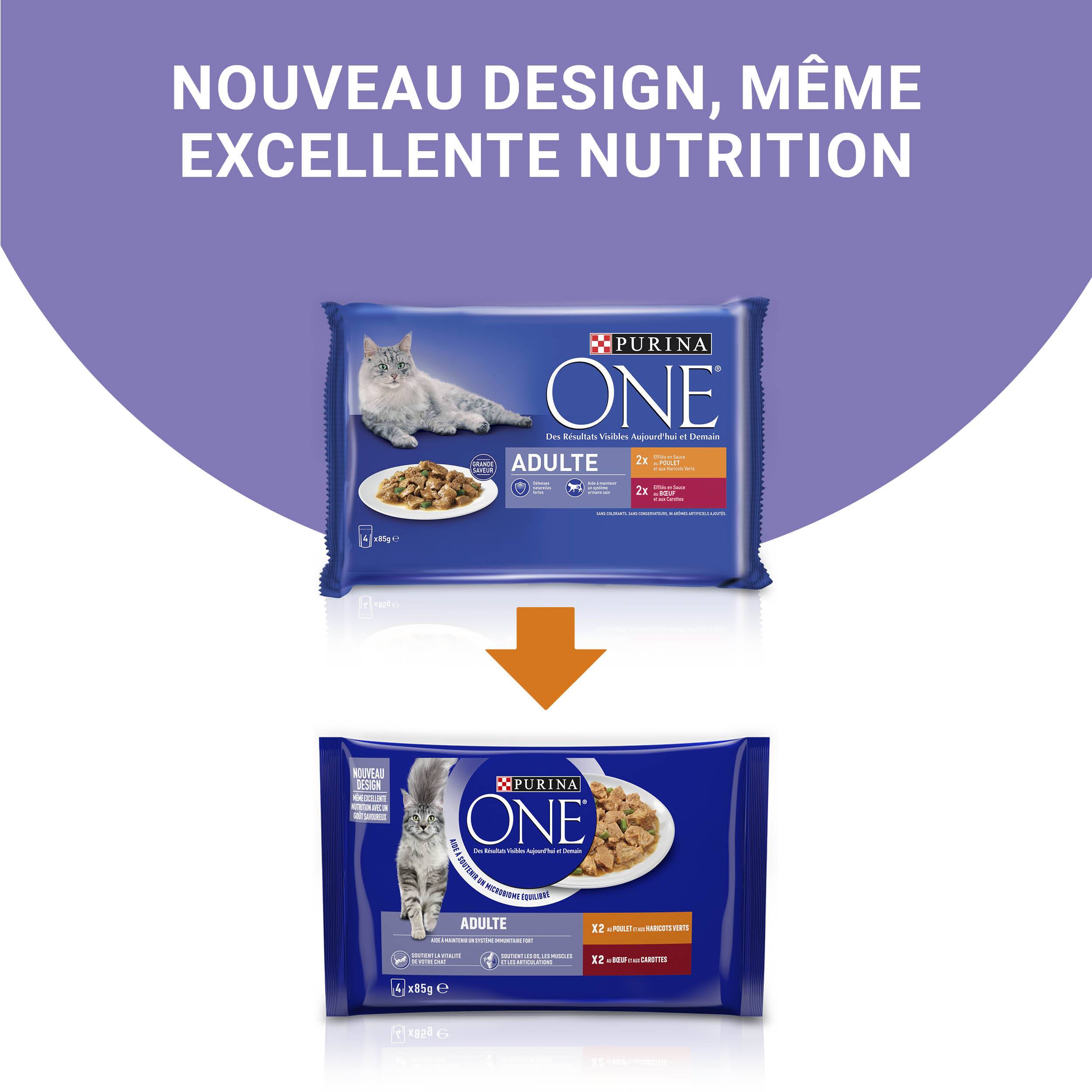 Purina One - Effilés sauce chat Adulte Poulet Bœuf 4x85g - PURINA ONE - Image 9