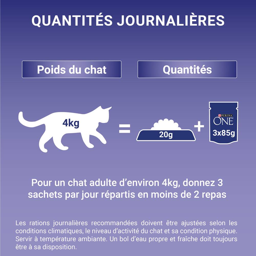 Purina One - Effilés sauce chat Adulte Poulet Bœuf 4x85g - PURINA ONE - Image 17