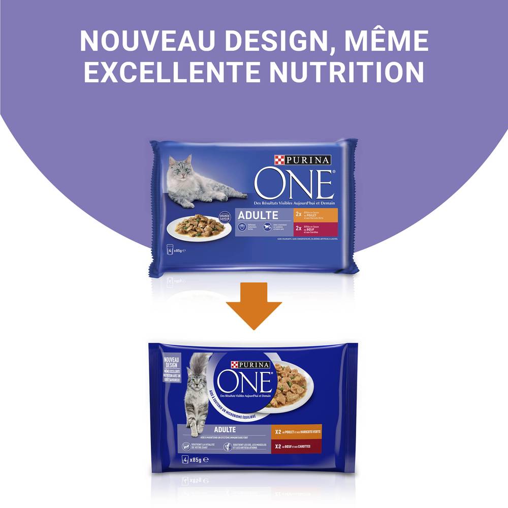 Purina One - Effilés sauce chat Adulte Poulet Bœuf 4x85g - PURINA ONE - Image 15