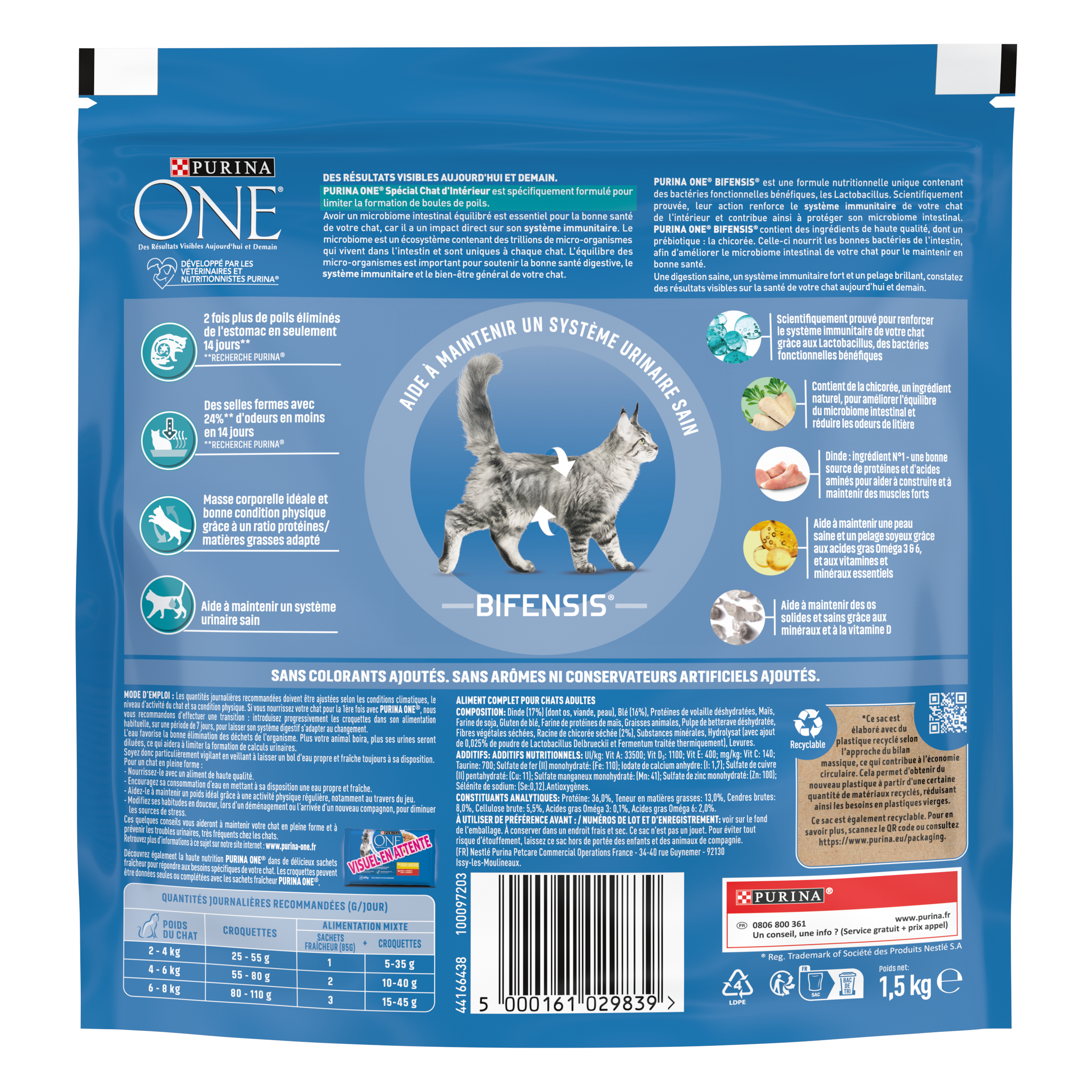 Purina One - Croquettes chat d'intérieur Adulte Dinde Céréales Complètes 1,5kg - PURINA ONE - Image 6