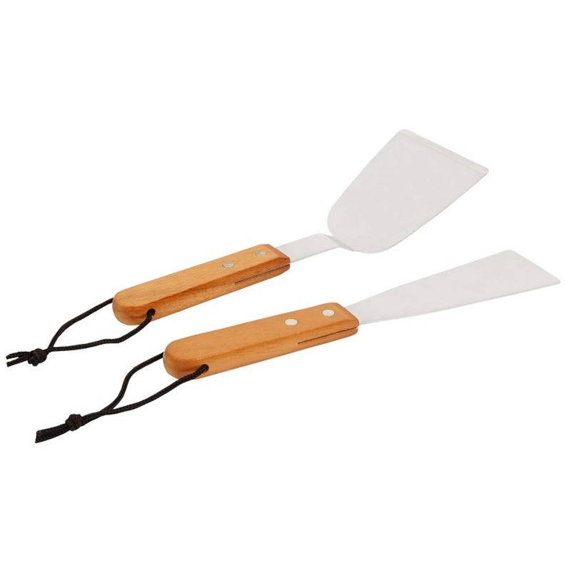 Somagic - Kit d'ustensiles pour plancha acier inoxydable bois SOMAGIC - Image 1