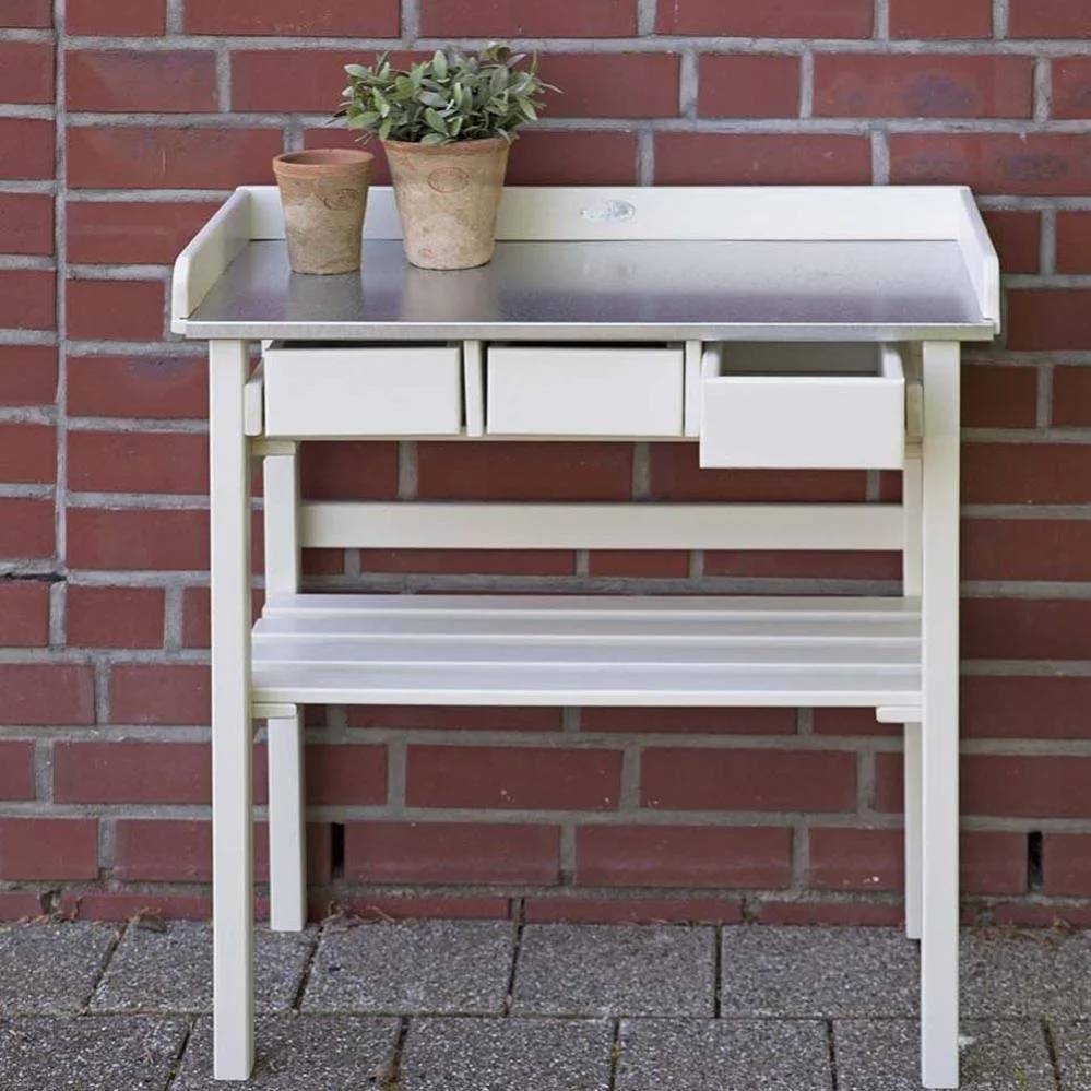 Table de rempotage pin zinc blanc - ESSCHERT DESIGN - Image 5