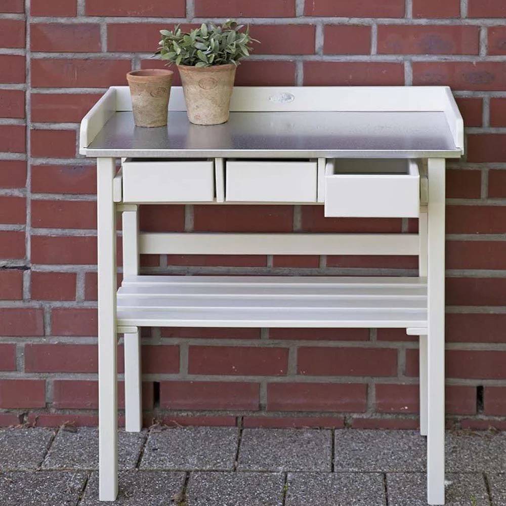 Table de rempotage pin zinc blanc - ESSCHERT DESIGN - Image 6