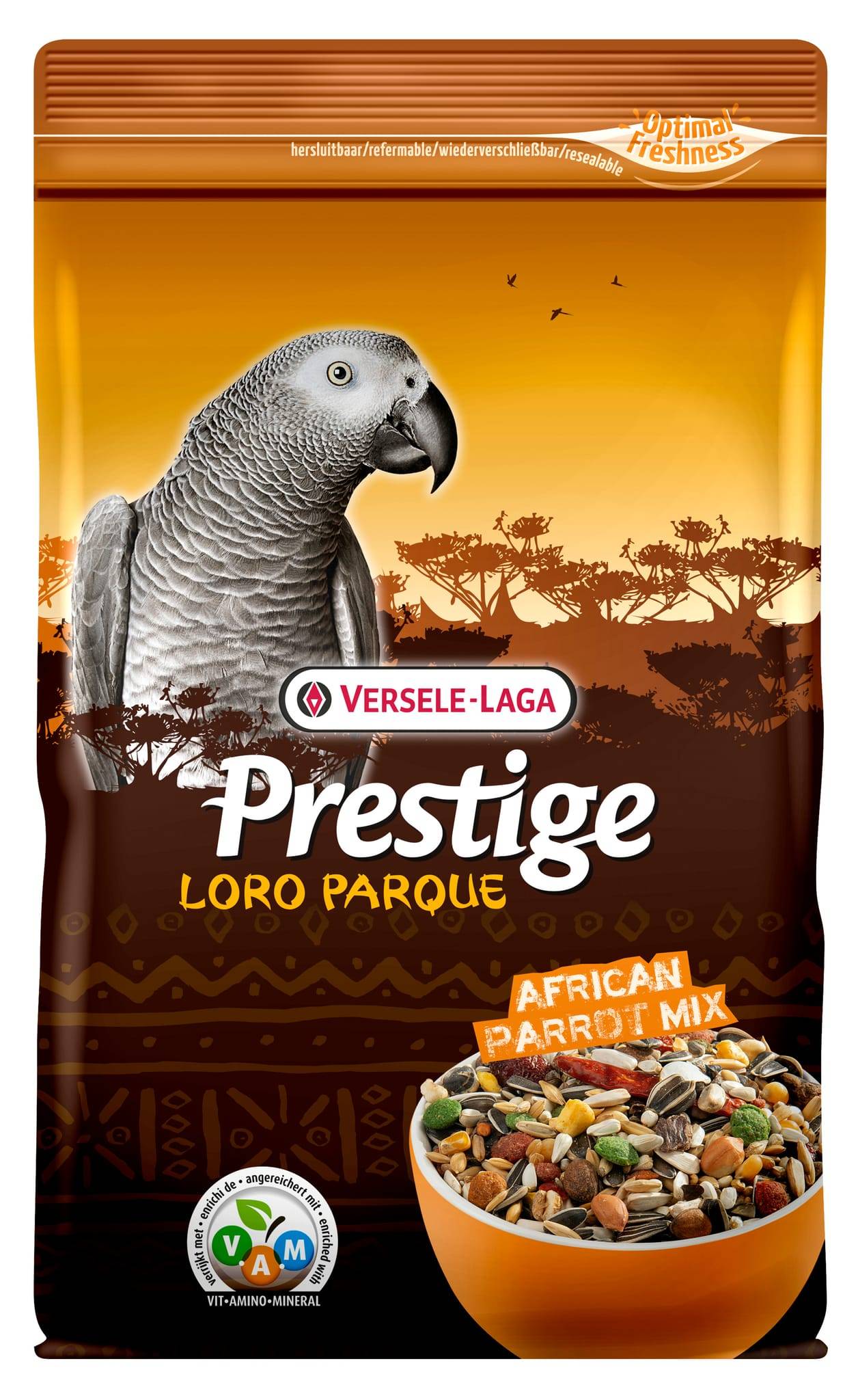 Mélange de graines et granulés perroquets africains 1 kg - PRESTIGELP