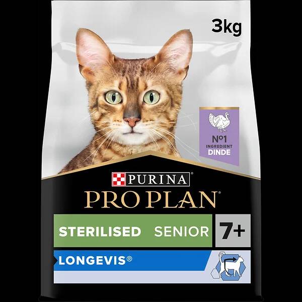 Purina Pro Plan - Croquettes chat Adulte 7+ Stérilisé Dinde3 kg - PRO PLAN - Image 1