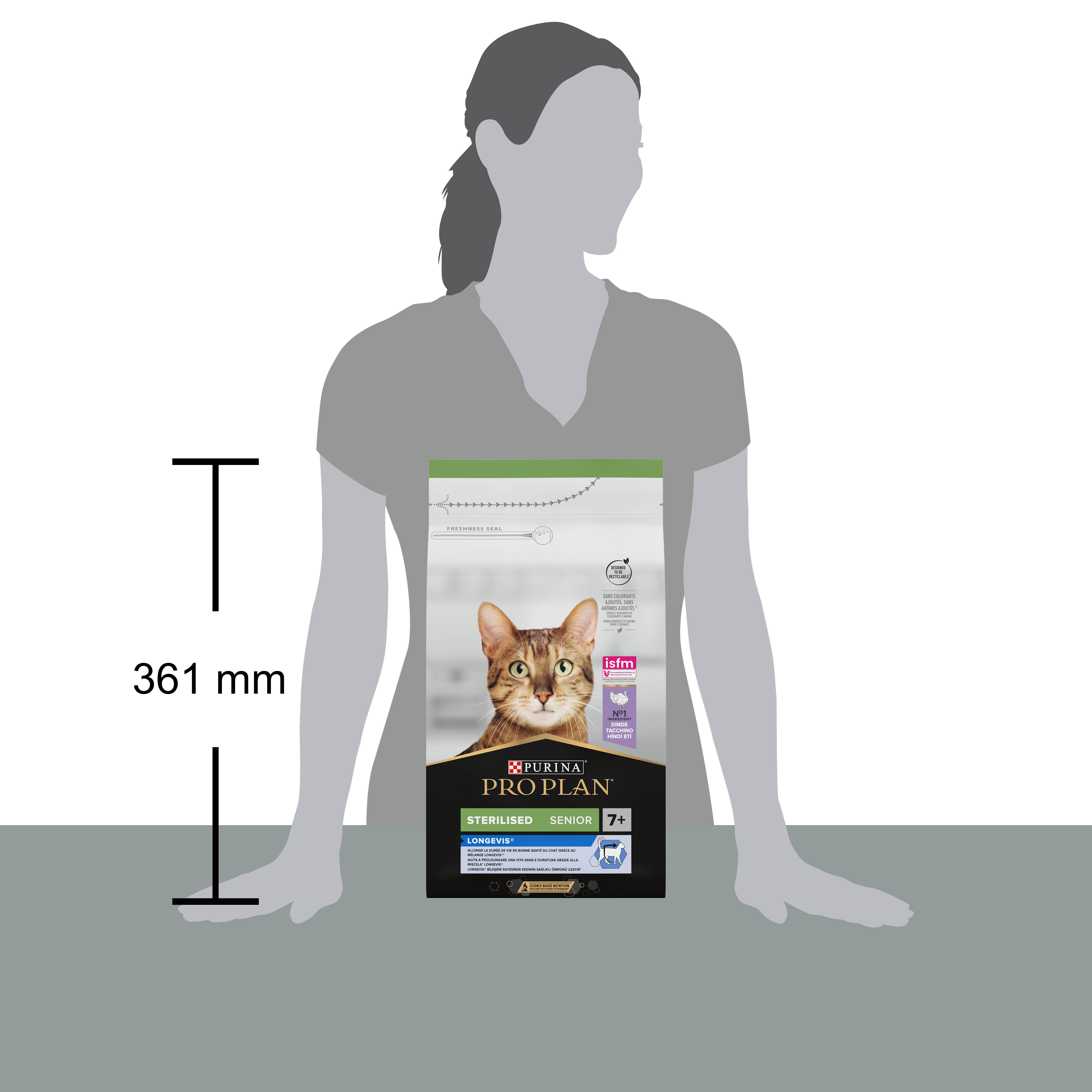 Purina Pro Plan - Croquettes chat Senior 7+ Stérilisé Dinde 1,5 kg - PRO PLAN - Image 7