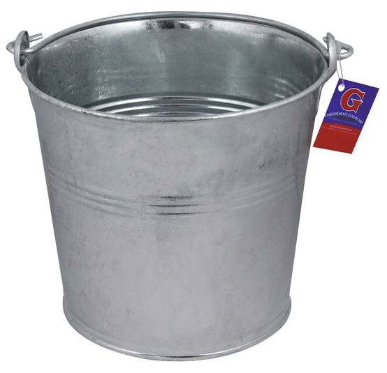 Seau Rd Seau acier galvanisé argent Ø 25 cm H 24,5 cm 7 l - GUILLOUARD - Gamm vert