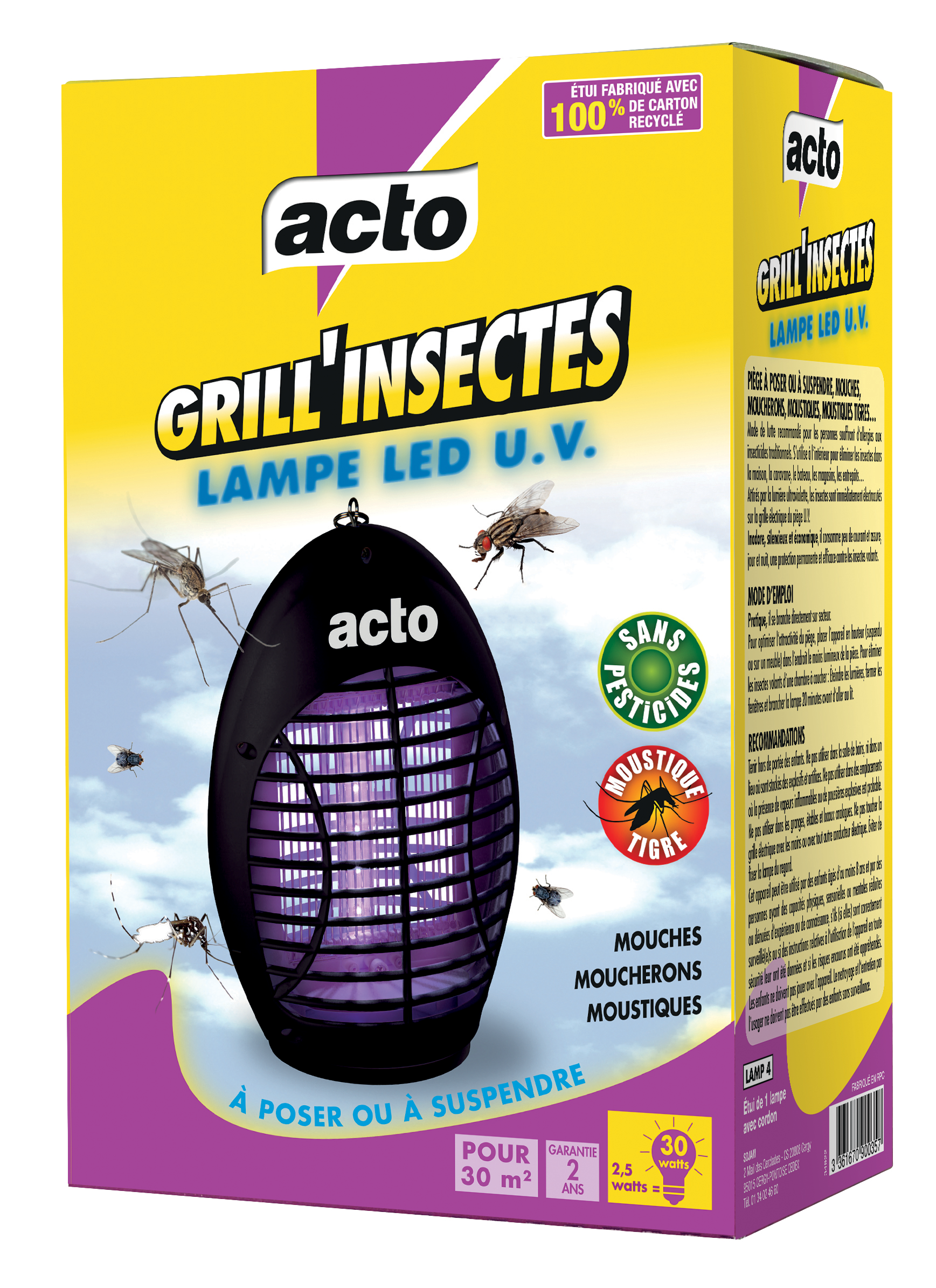 Acto - Lampe LED UV - GRILL’INSECTES - Image 3