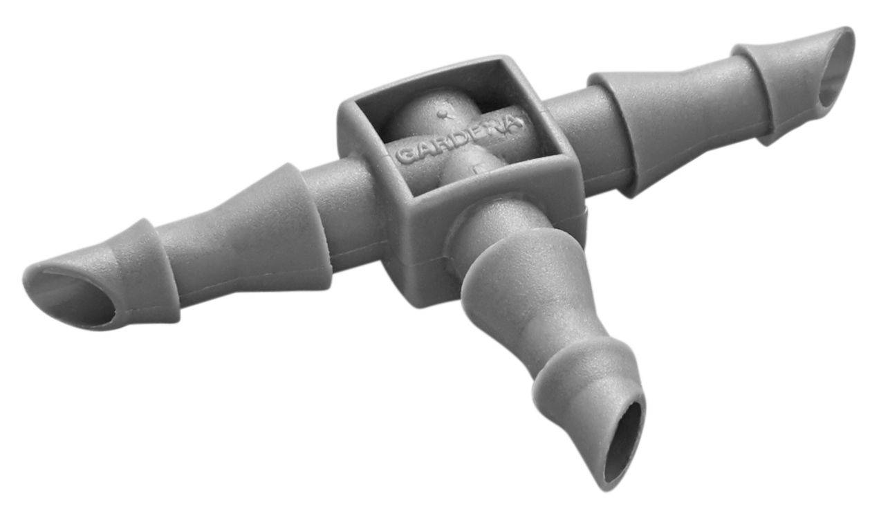Jonction en T Raccord Plastique Gris 4,6 mm Lot de 10 – GARDENA
