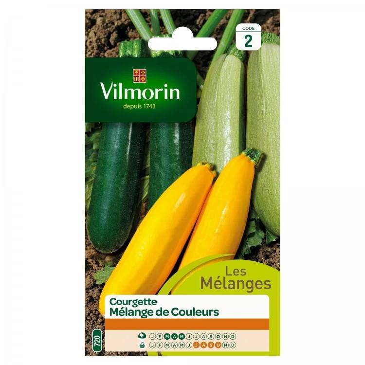 Vilmorin - Courgette mélange de couleurs série 2 sachet graines 2 g - Vilmorin - Image 1