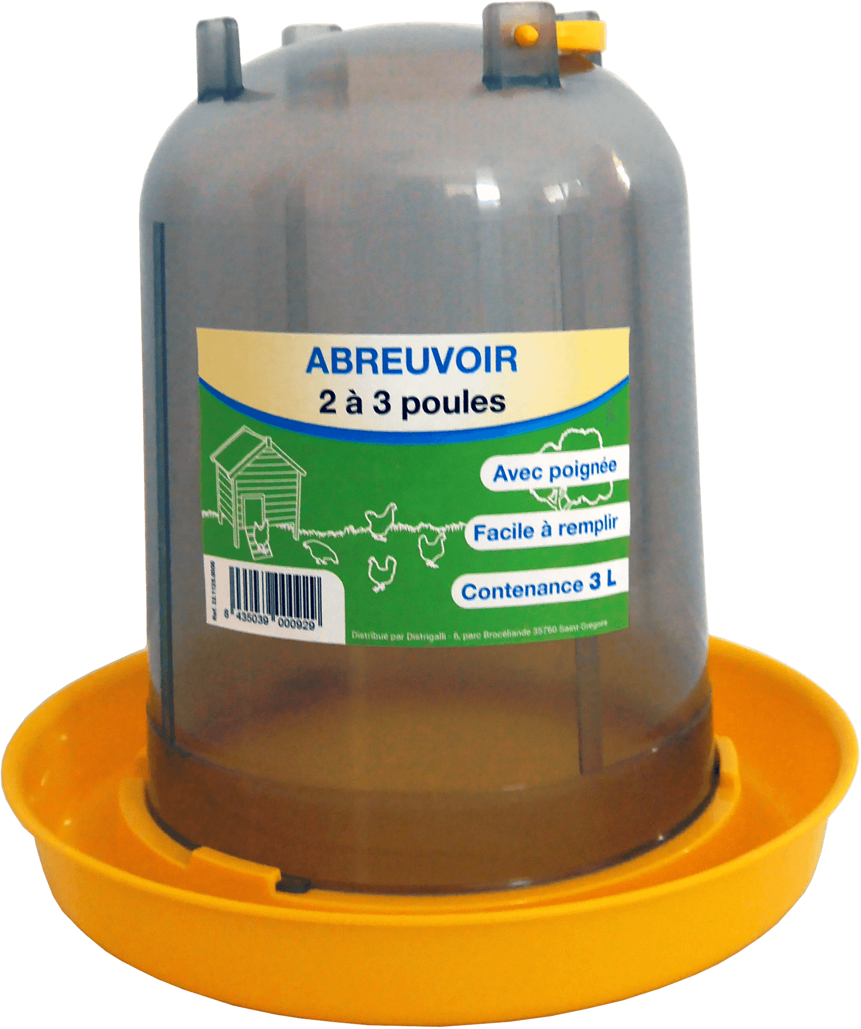 Abreuvoir baïonnette 3l - L.23 x l.23 x H.22 cm
