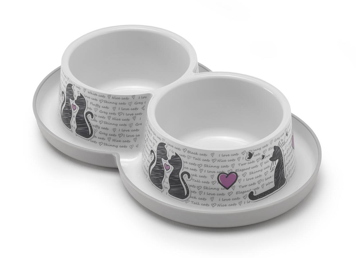 Double gamelle Cat's in love 2x350  ml