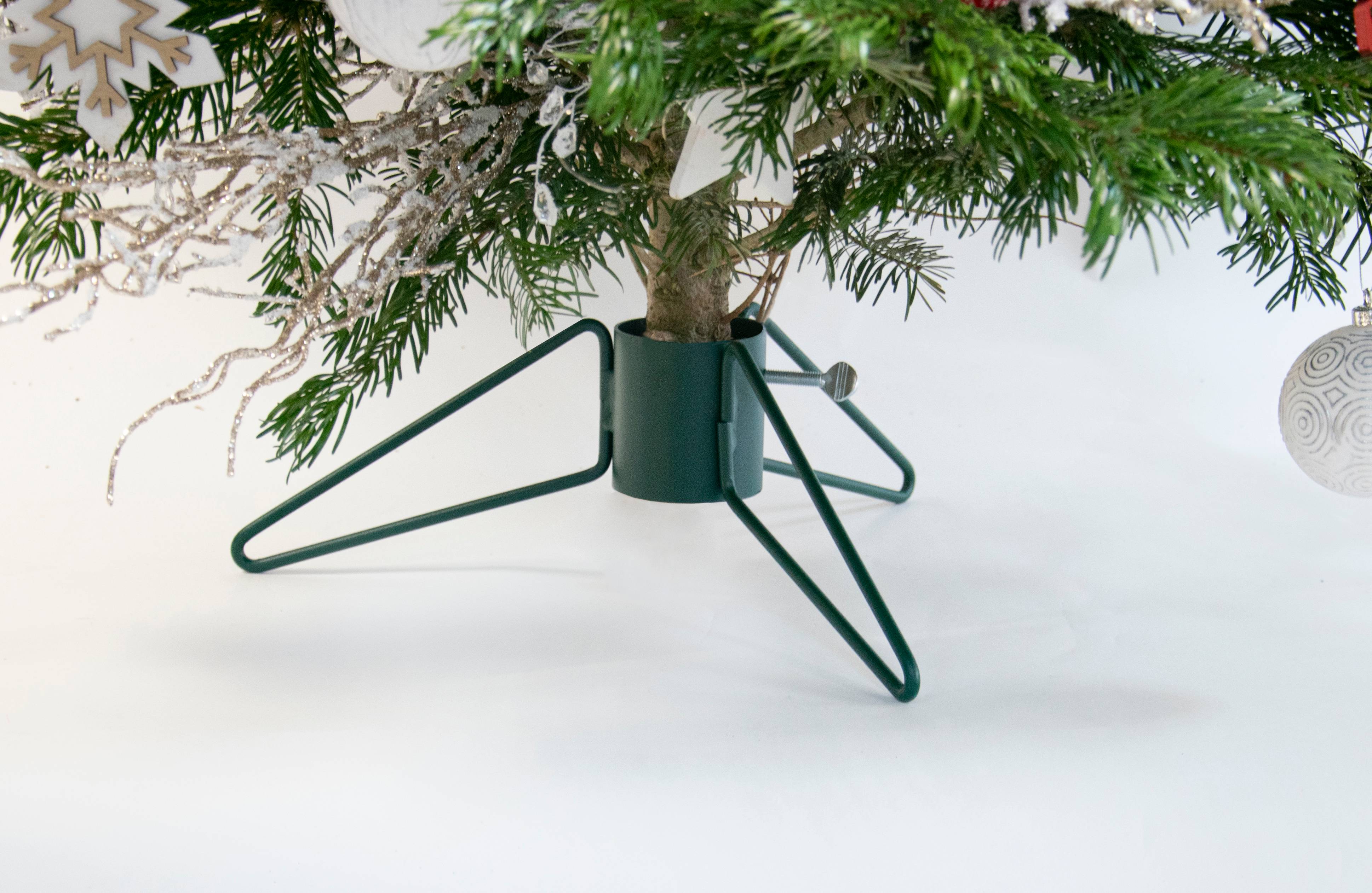 Louis Moulin - Pied de sapin 3 pieds fer rond Vert sapin tube ⌀ 7 cm - Image 2