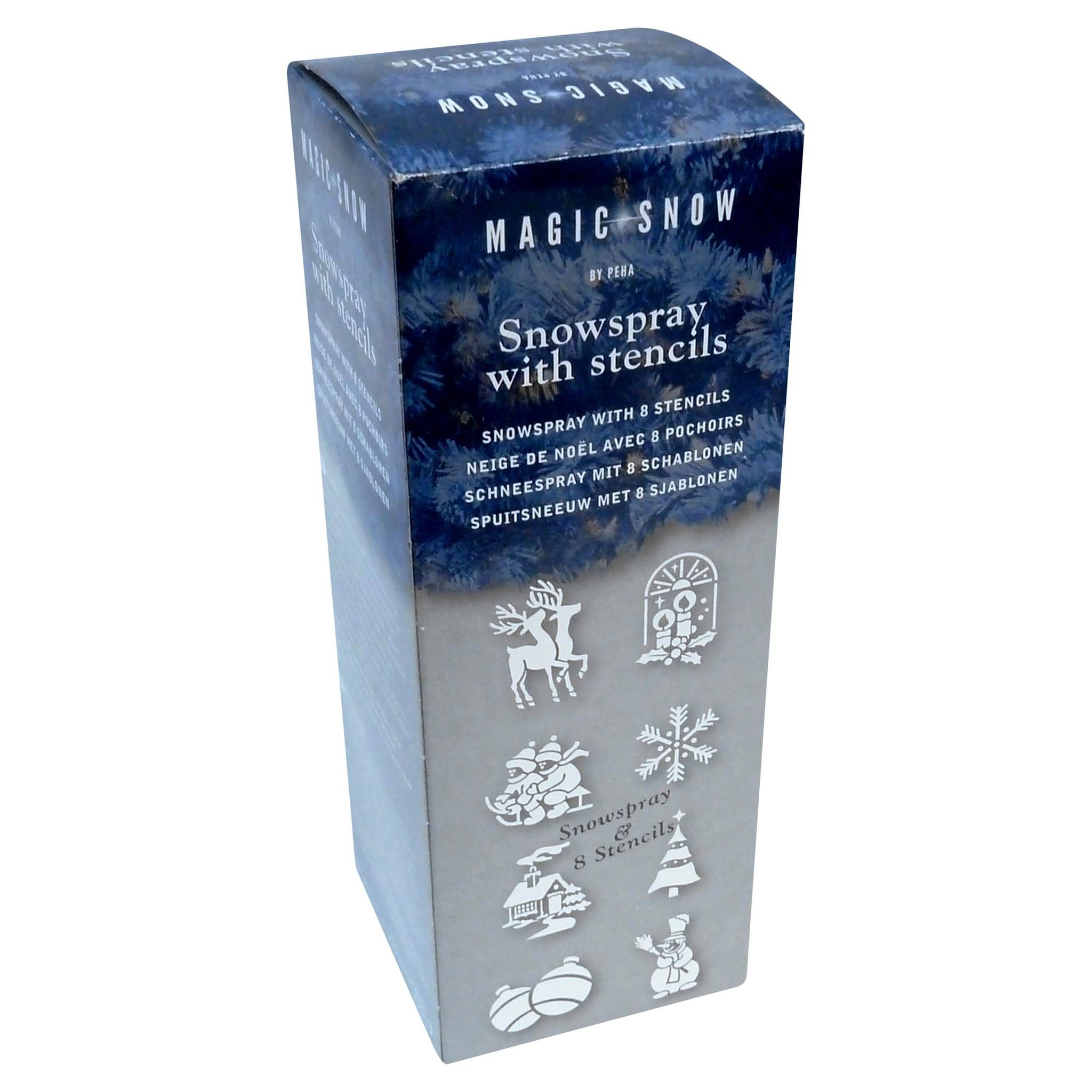 Peha - Bombe neige a 8 pochoirs 150ml