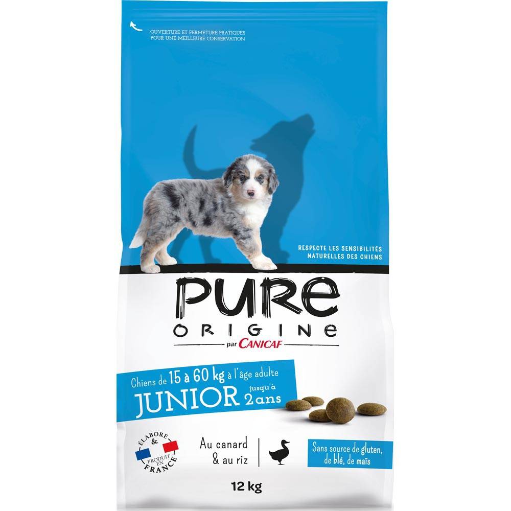 Pure Origine - Croquettes chiot moyenne/grande taille canard 12kg - Pure Origine