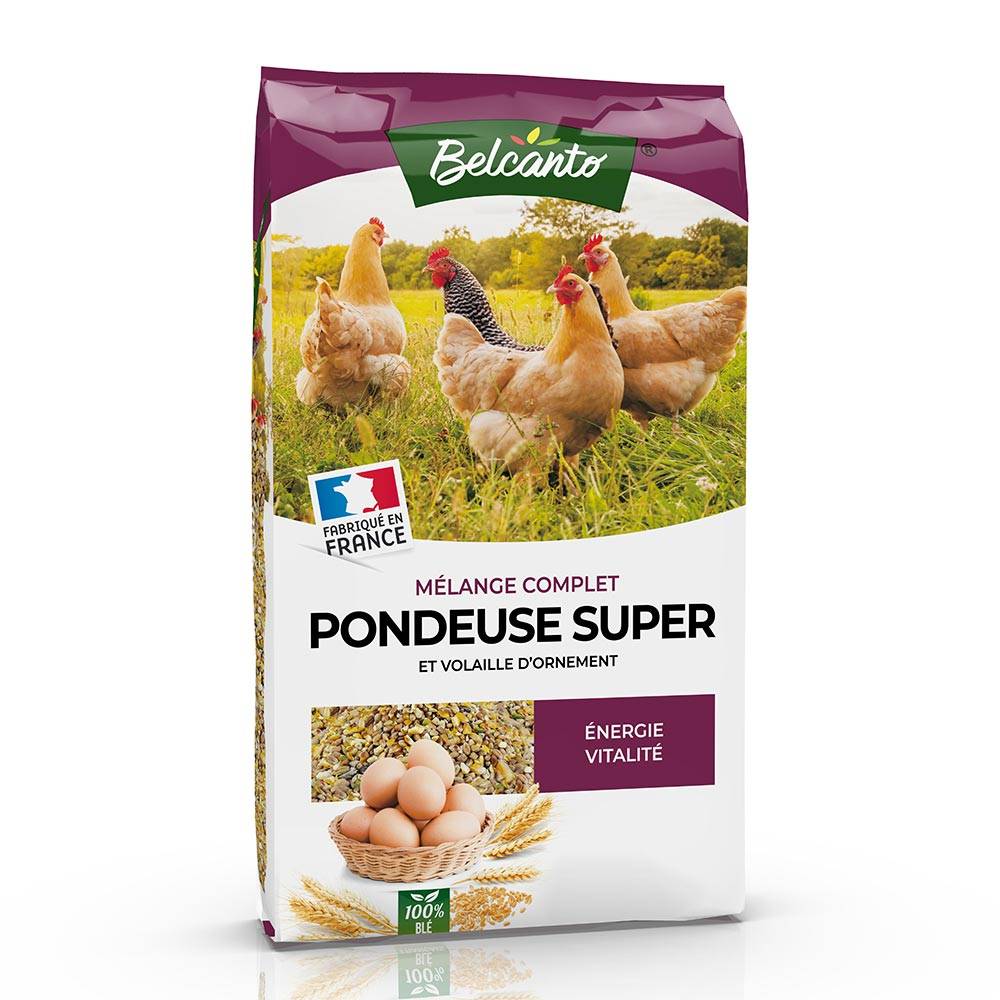 Belcanto - Mélange poule pondeuse Super 20 kg + 2 KG OFFERTS - Belcanto