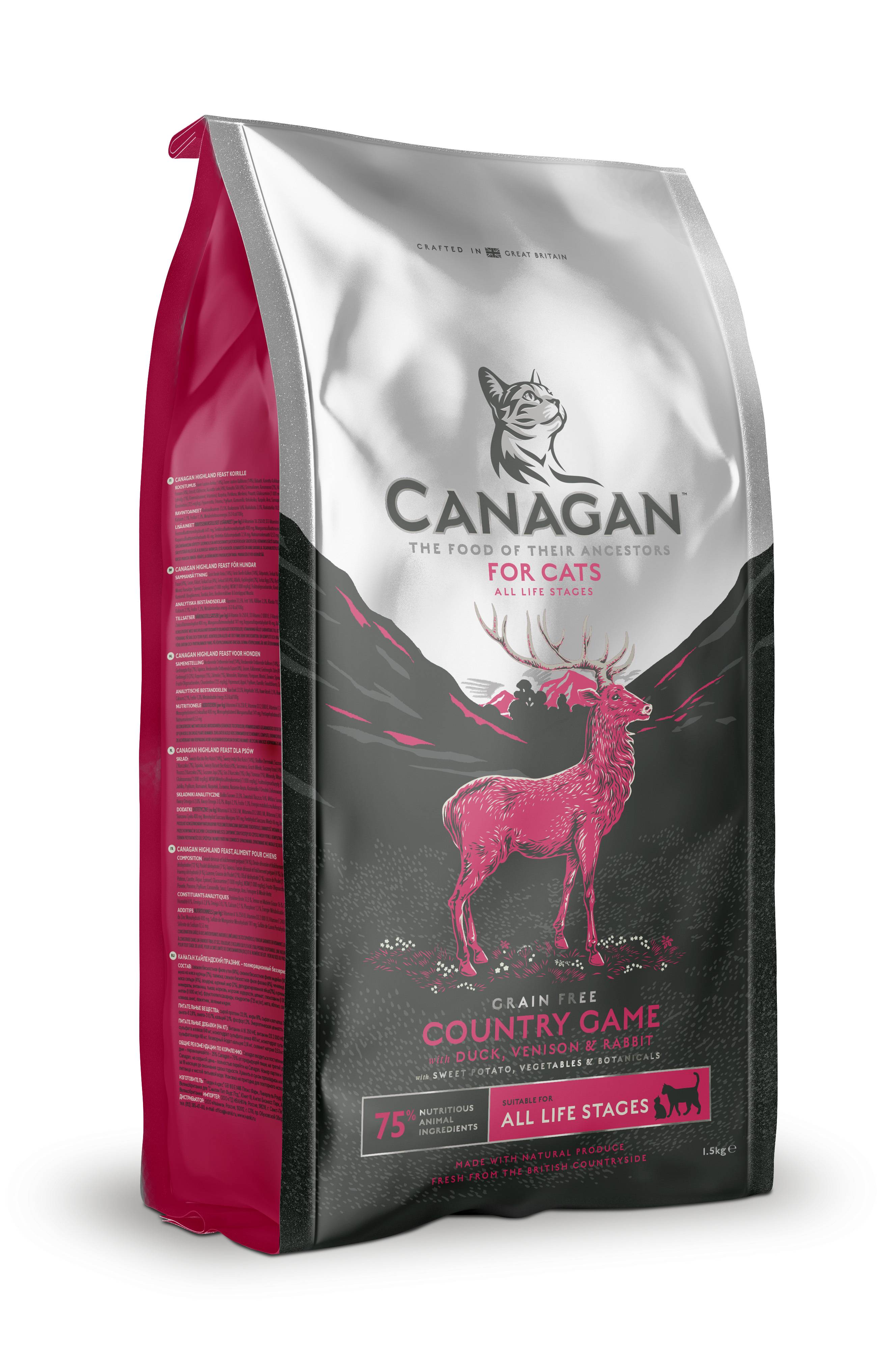 Canagan - Croquettes chat avec du cerf, canard et lapin sans céréales 1,5 jg - Canagan - Image 2