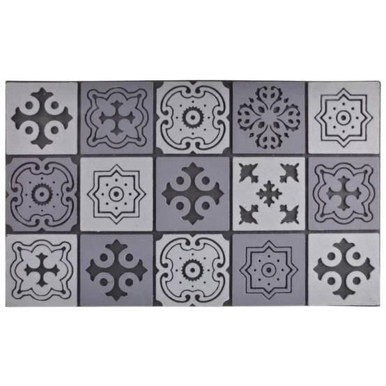 Esschert Design - Tapis antidérapant caoutchouc recyclé motif Mosaïque L 76 cm l 45,5 cm H 1 cm - ESSCHERT DESIGN - Image 2