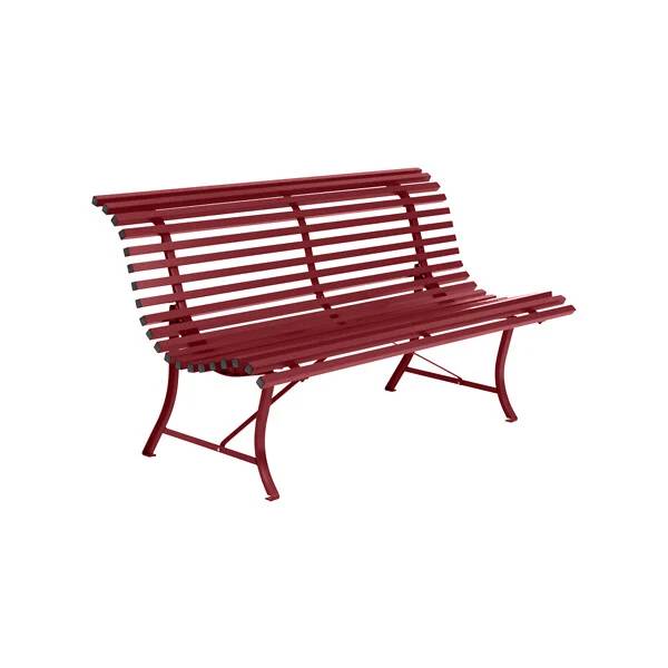 Fermob - Banc de jardin acier piment 3 places Louisiane Fermob - Image 2