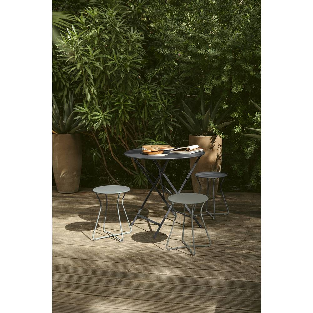 Fermob - Table de jardin ronde pliante acier carbone 4 personnes Bistro Fermob - Image 2