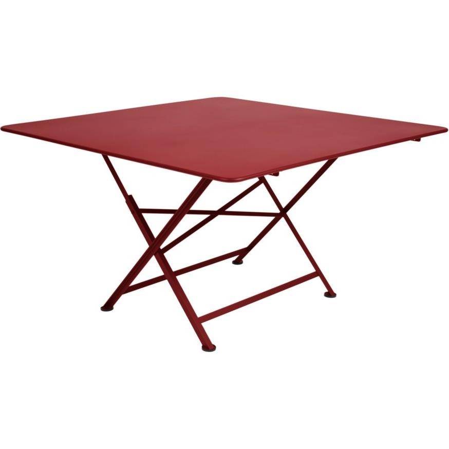 Fermob - Table de jardin carrée pliante acier piment 8 personnes Cargo Fermob