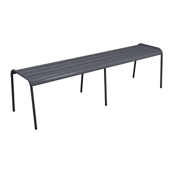 Fermob - Banc de jardin acier gris carbone 3 personnes XL Monceau Fermob - Image 5