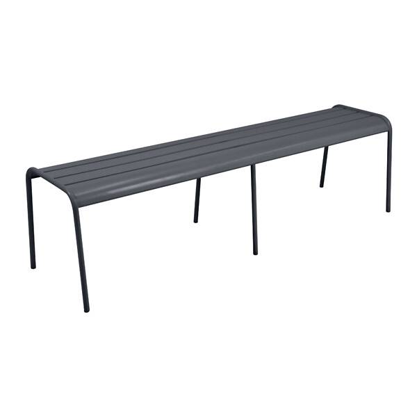 Fermob - Banc de jardin acier gris carbone 3 personnes XL Monceau Fermob - Image 1